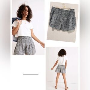Madewell Smocked Pull-On Shorts Florentine Floral, Size XXL , Blue